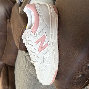 New Balance White and Pink Footwear
